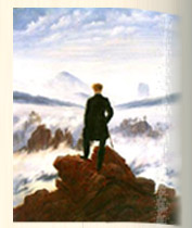 Wanderer über dem Nebelmeer von C.D. Friedrich